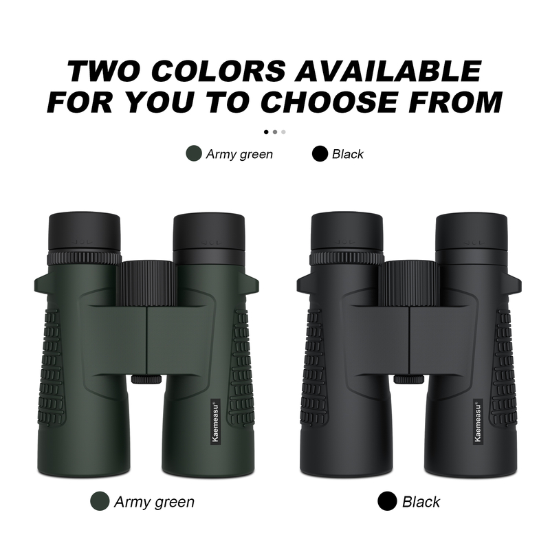 Kaemeasu C Model hitam 10x42 HD Teropong tahan air untuk orang dewasa, Teropong untuk birdwatching dan hiking, optik dengan BAK4 Prisma, shockproof Magnesium Alloy Body, jelas dan terang penglihatan