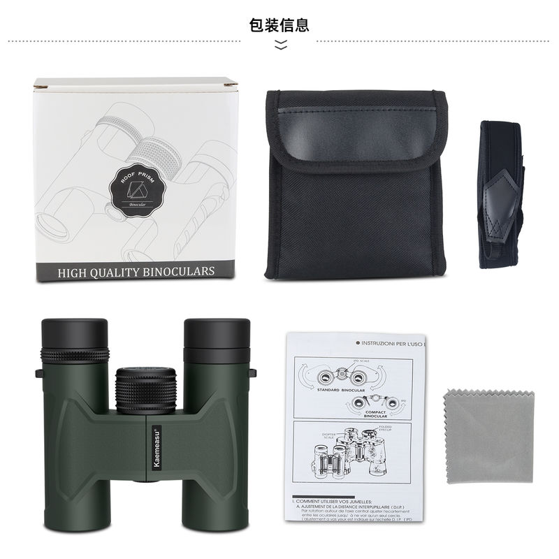 Teropong Binokular E 10x42 Tripod Kompakibel Tahan Air Binokular Anak-anak untuk Eksplorasi Luar Ruangan Bidang Pandang Luas